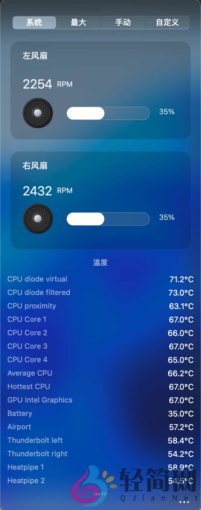 图片[1]-iFan 1.1.1 Mac电脑风扇转速控制-轻简网_QJianNet