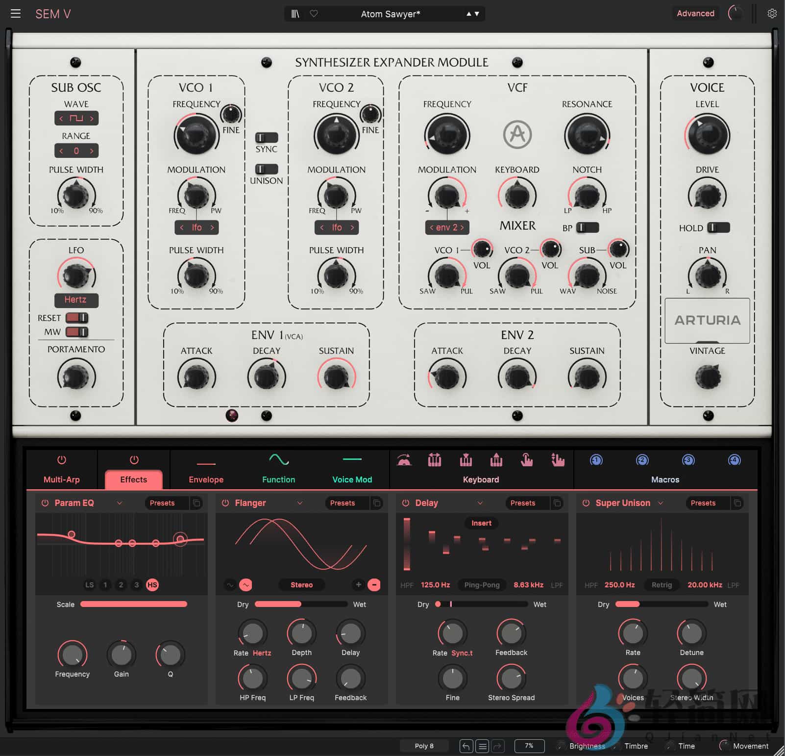 图片[3]-Arturia SEM V 3.0.1.6366 Oberheim SEM模拟合成器插件-轻简网_QJianNet