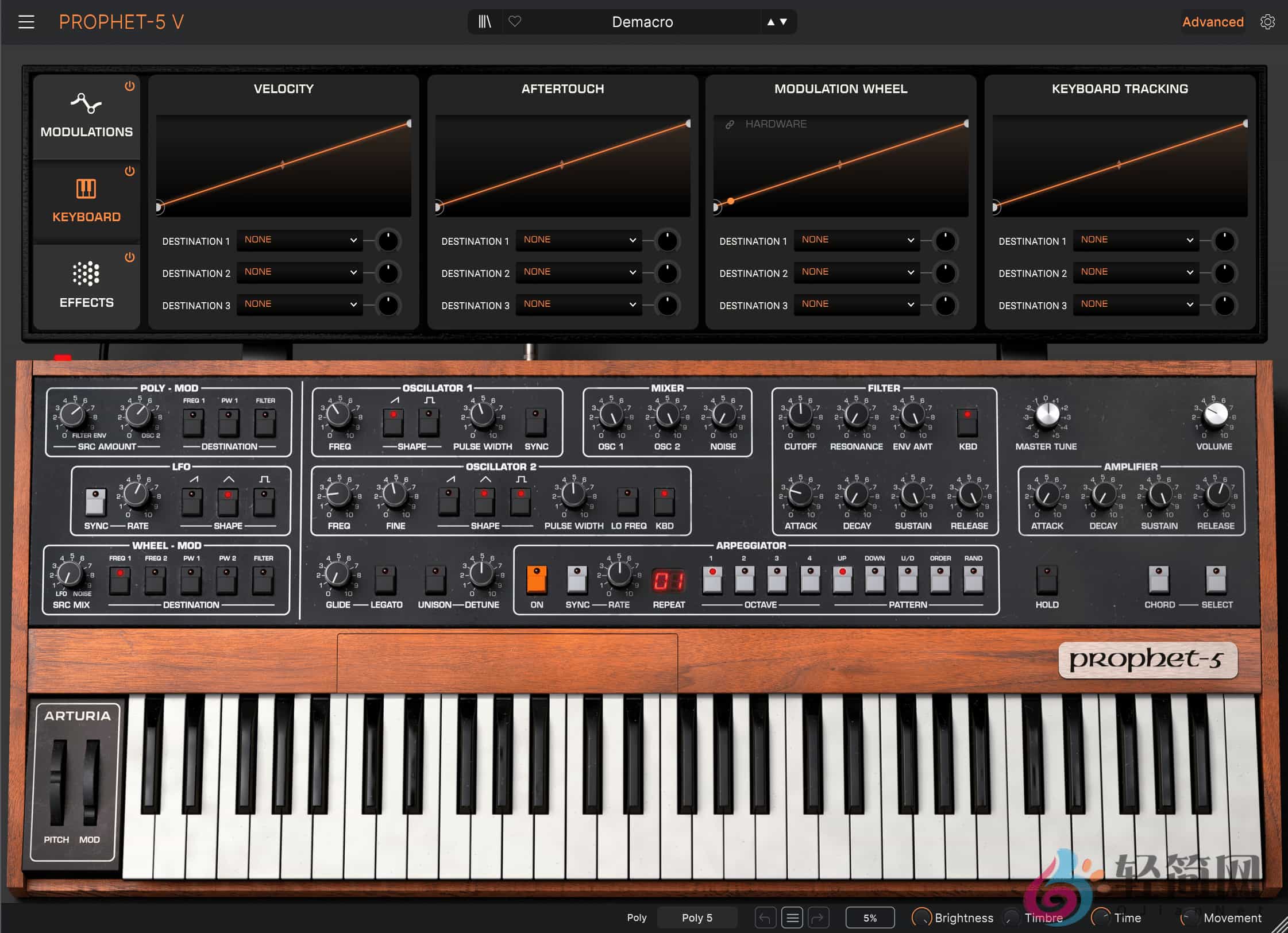 图片[2]-Arturia Prophet-5 V 1.3.5.6366 数字键盘合成器插件-轻简网_QJianNet