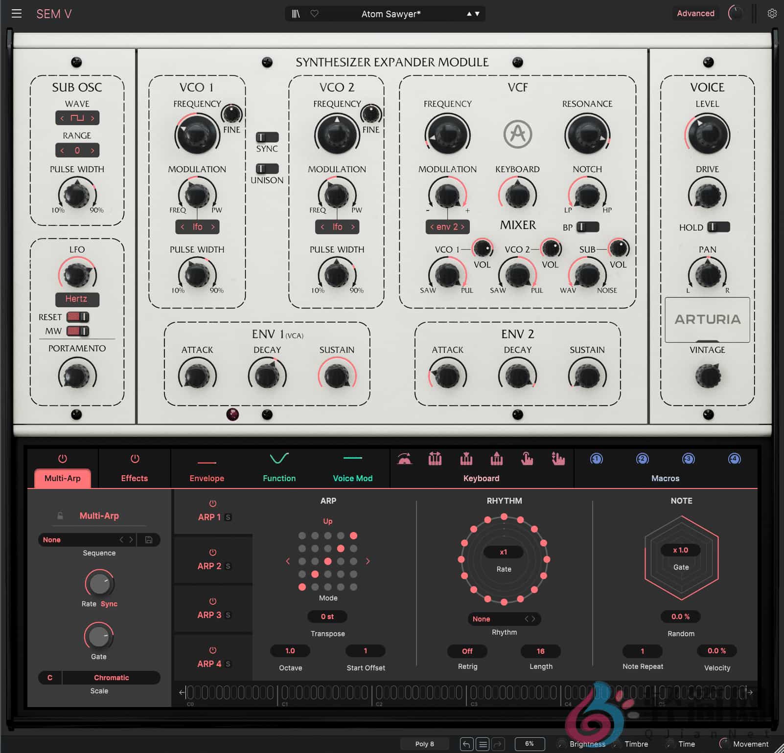 图片[2]-Arturia SEM V 3.0.1.6366 Oberheim SEM模拟合成器插件-轻简网_QJianNet