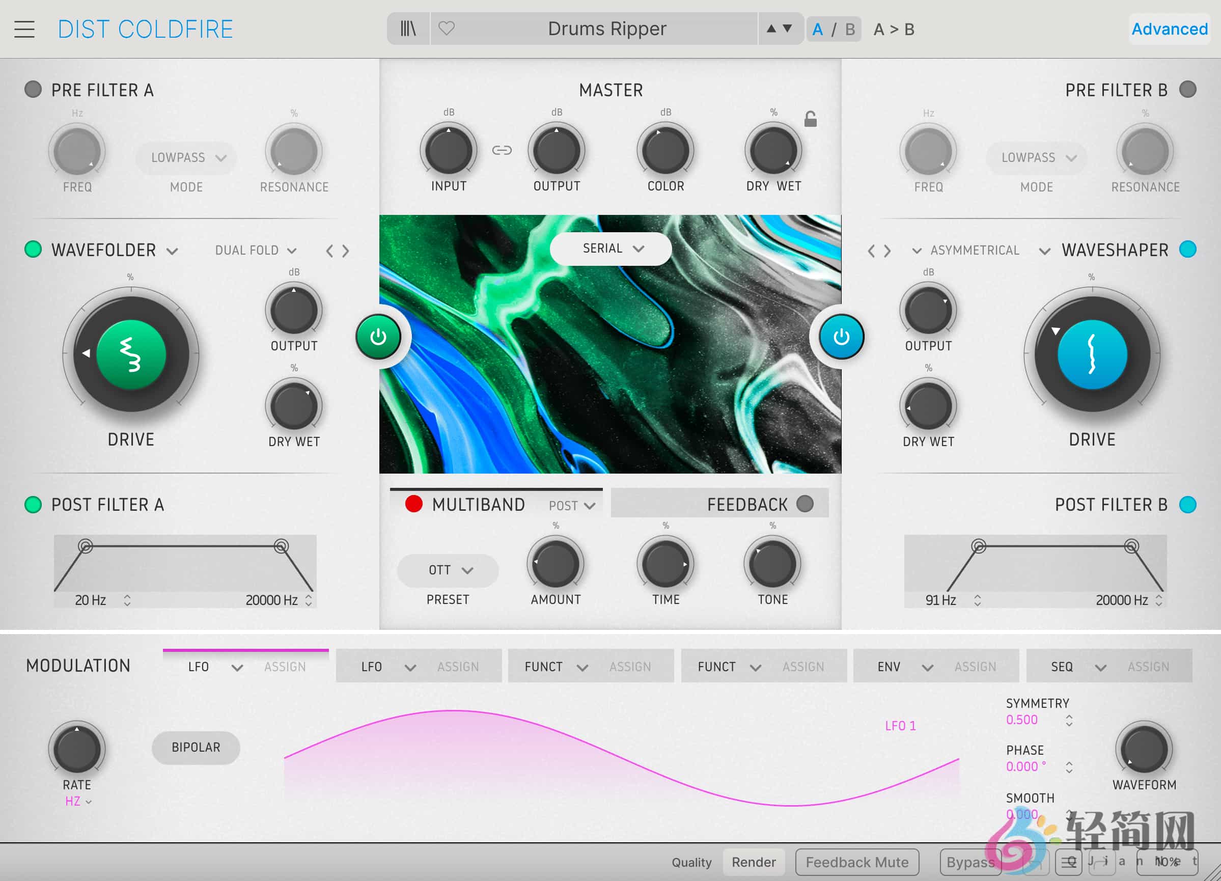 图片[1]-Arturia Dist COLDFIRE 1.2.0.5460 双引擎失真合成器插件-轻简网_QJianNet