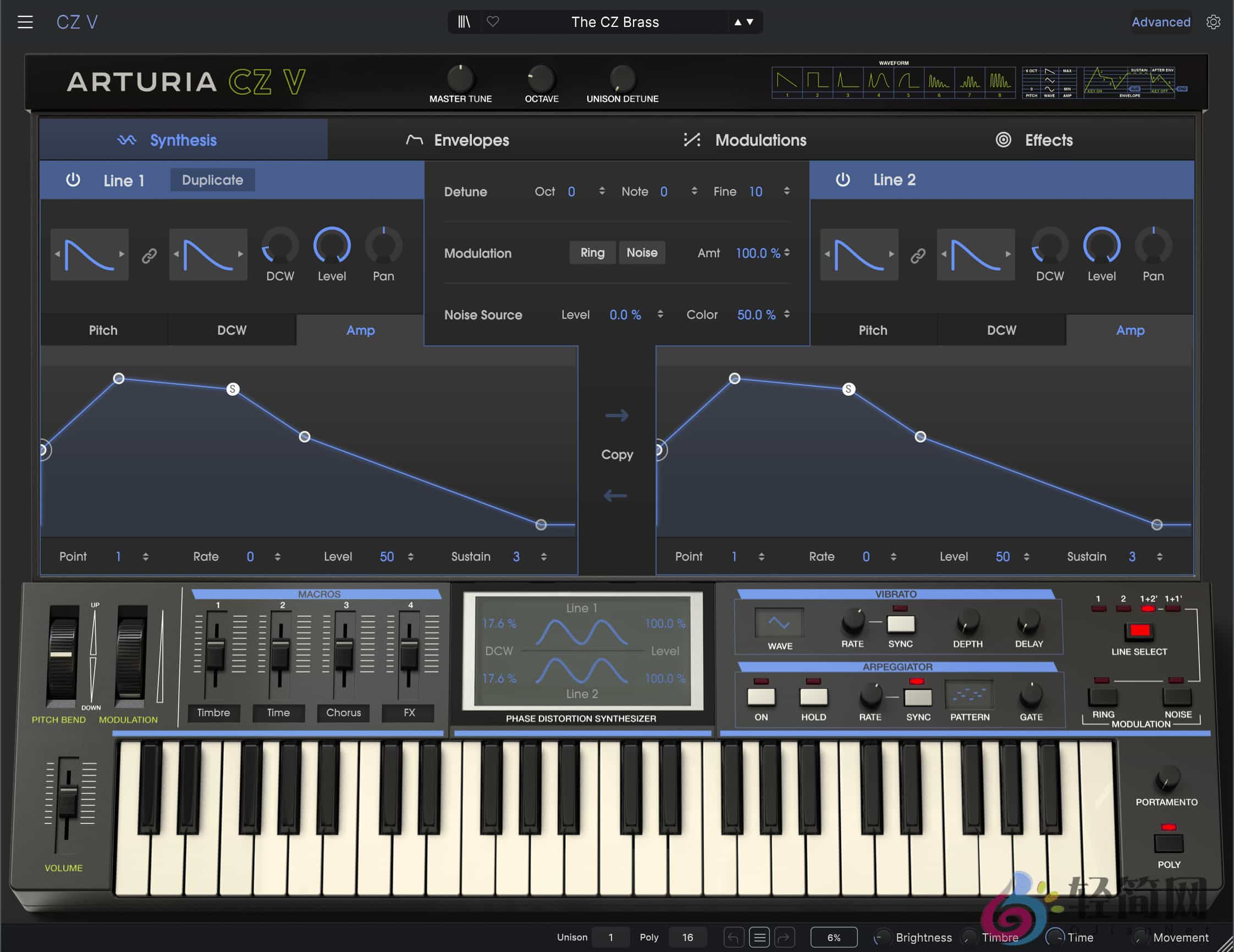 图片[1]-Arturia CZ V 1.9.4.6366 相位失真合成器插件-轻简网_QJianNet