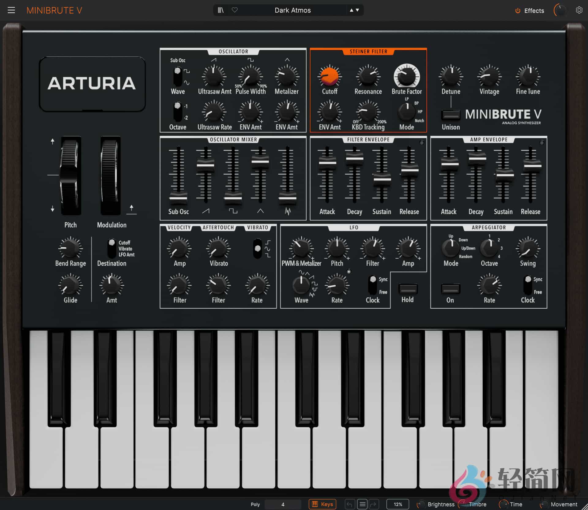 图片[1]-Arturia MiniBrute V 1.0.6.6366 模拟粗糙感合成器插件-轻简网_QJianNet