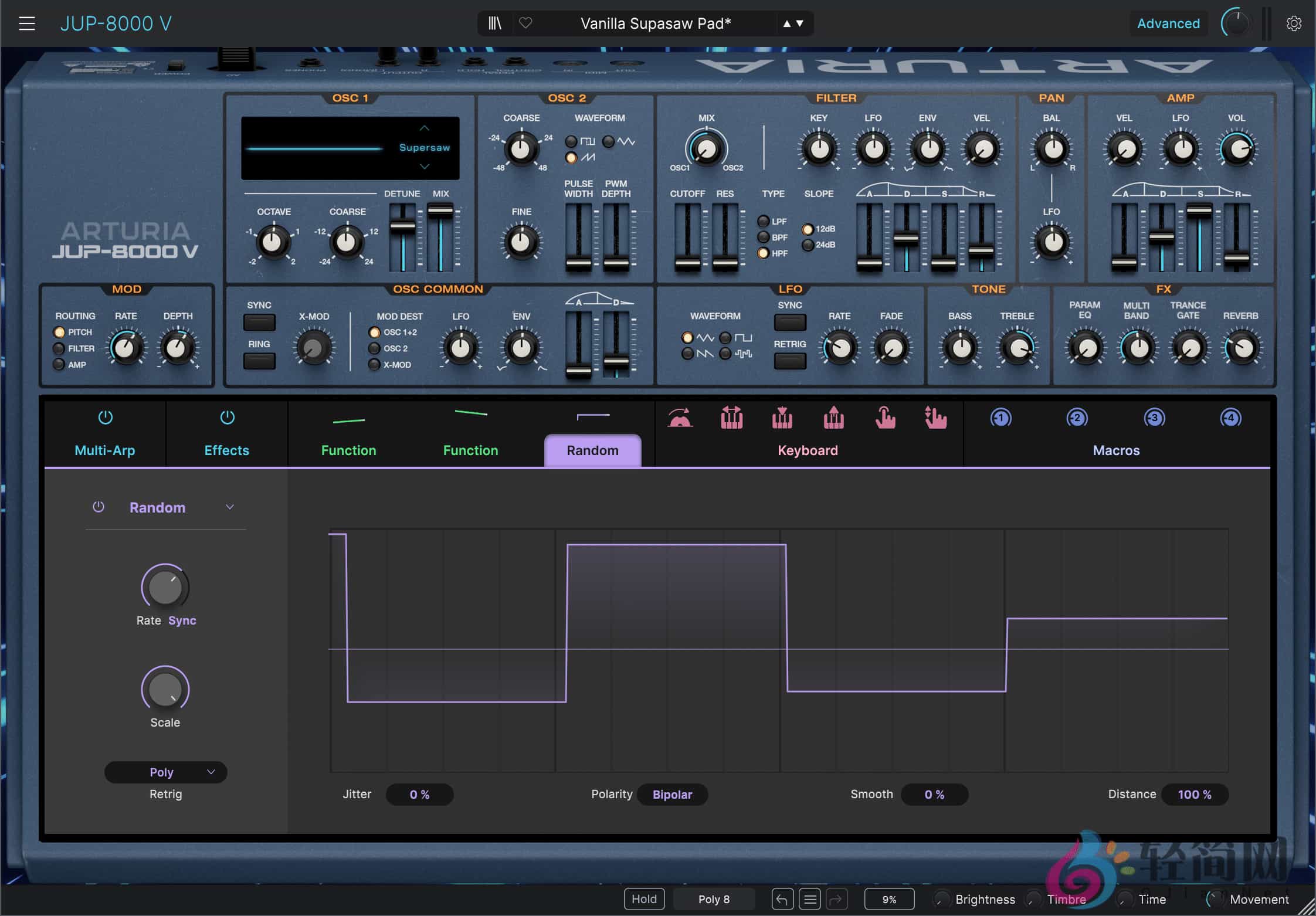图片[4]-Arturia Jup-8000 V 1.0.1.6366 JP-8000超级锯振荡合成器插件-轻简网_QJianNet