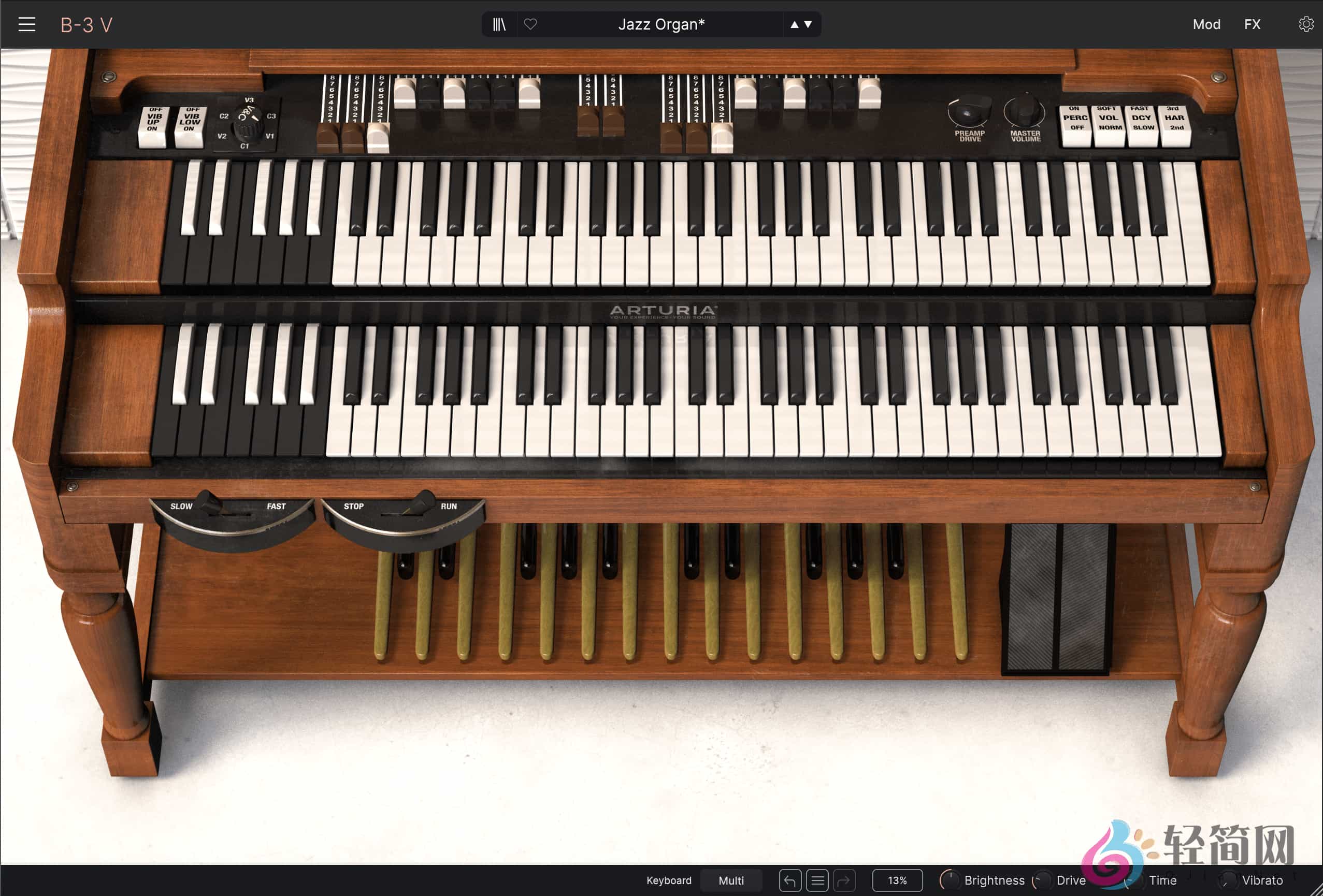 图片[1]-Arturia B-3 V 2.9.5.6366 管风琴合成器插件-轻简网_QJianNet