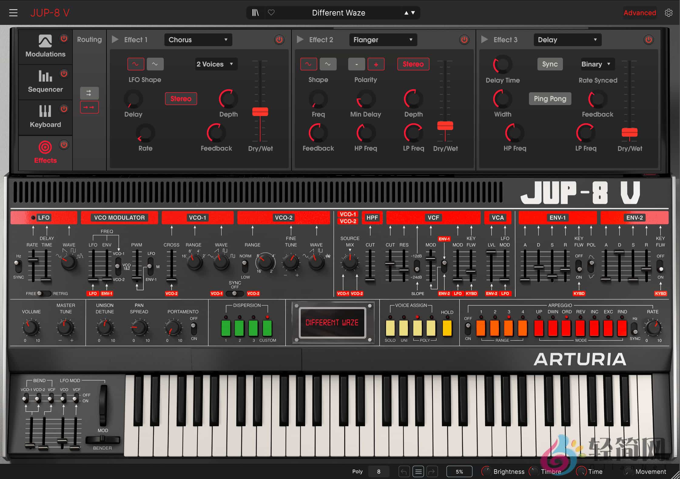 图片[4]-Arturia Jup-8 V 4.6.4.6366 调制琶音合成器插件-轻简网_QJianNet