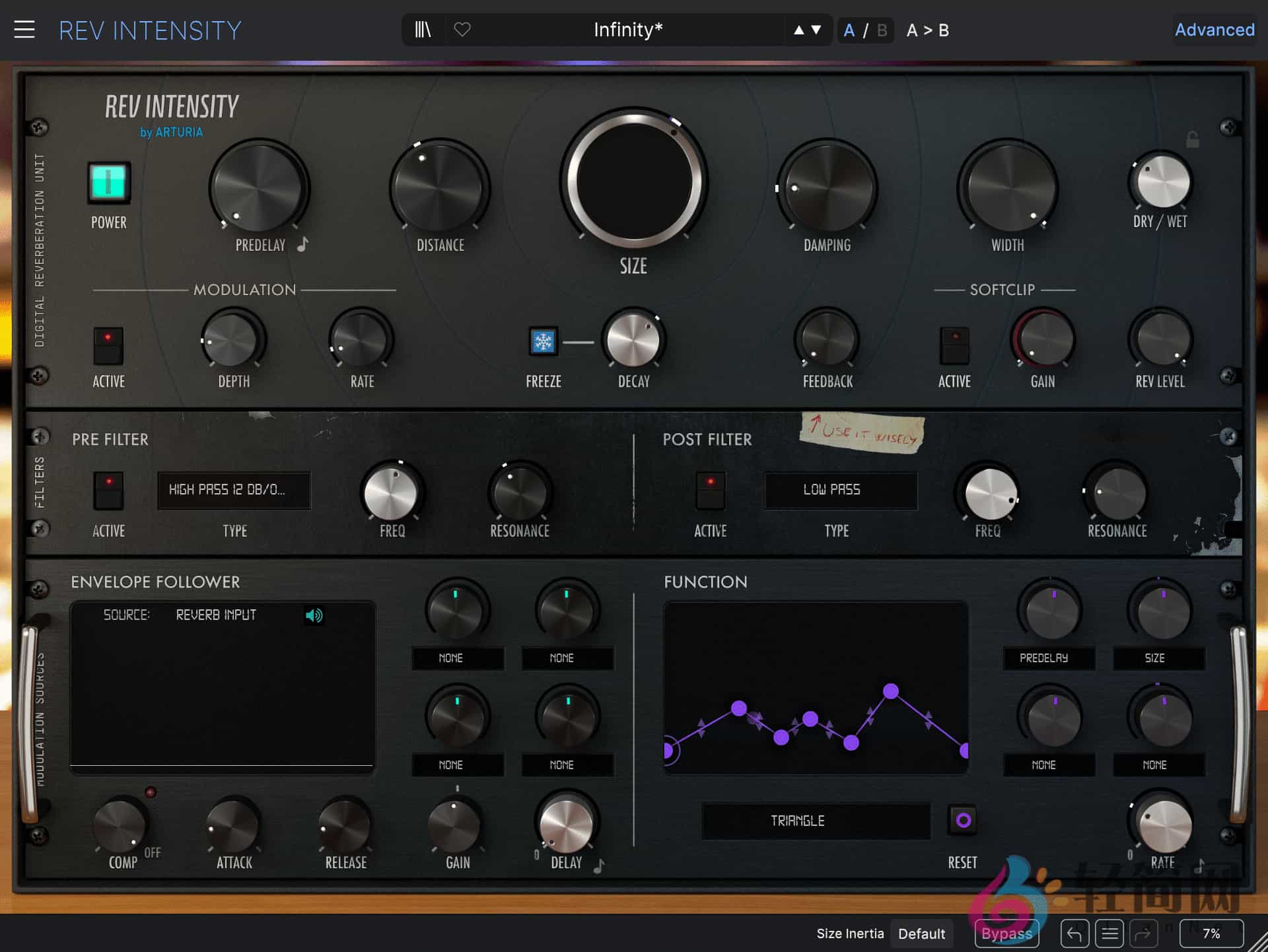 图片[1]-Arturia Rev INTENSITY 1.6.0.5460 算法混响合成器插件-轻简网_QJianNet