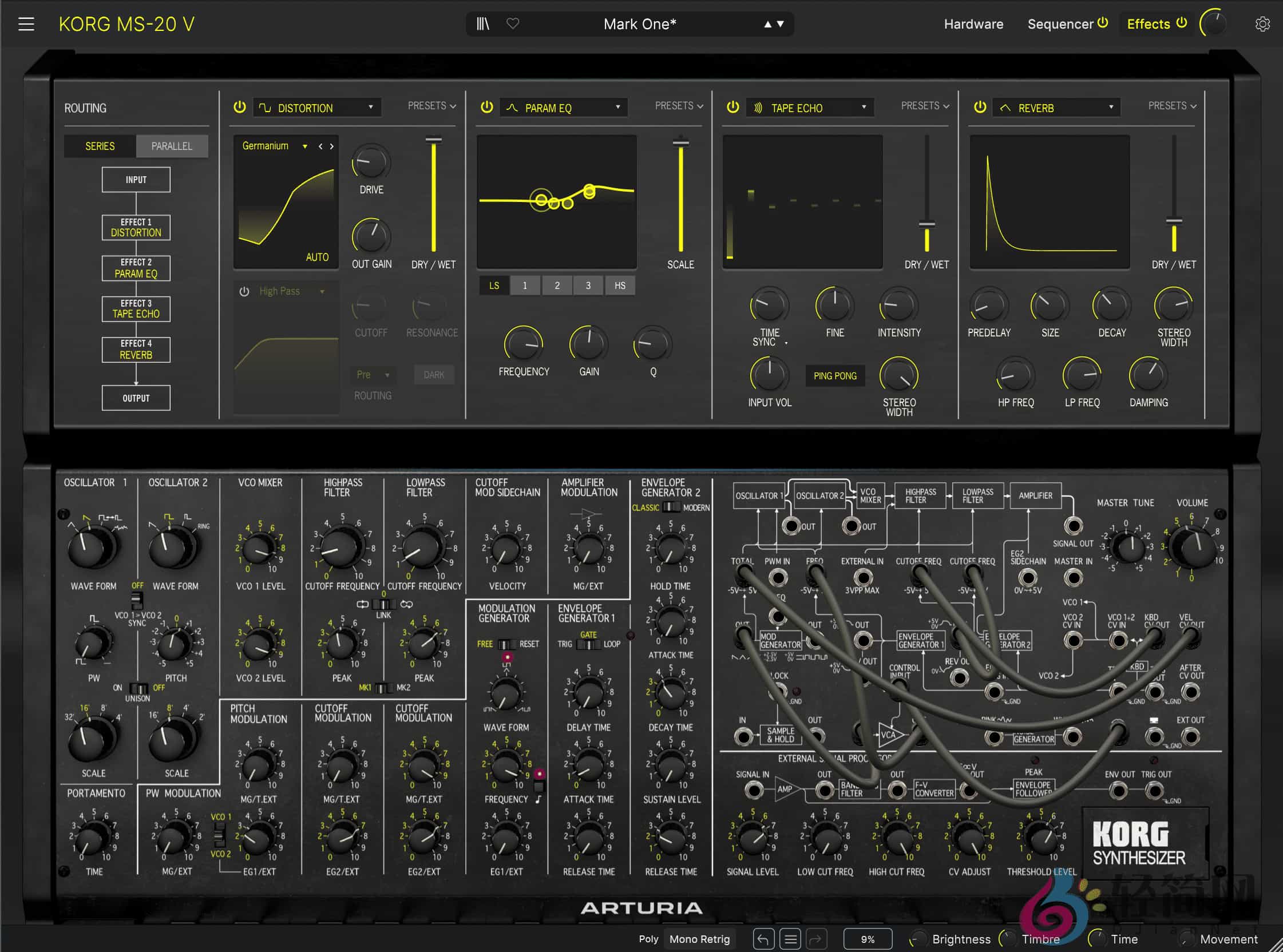 图片[3]-Arturia KORG MS-20 V 1.3.4.6366 复音合成器插件-轻简网_QJianNet