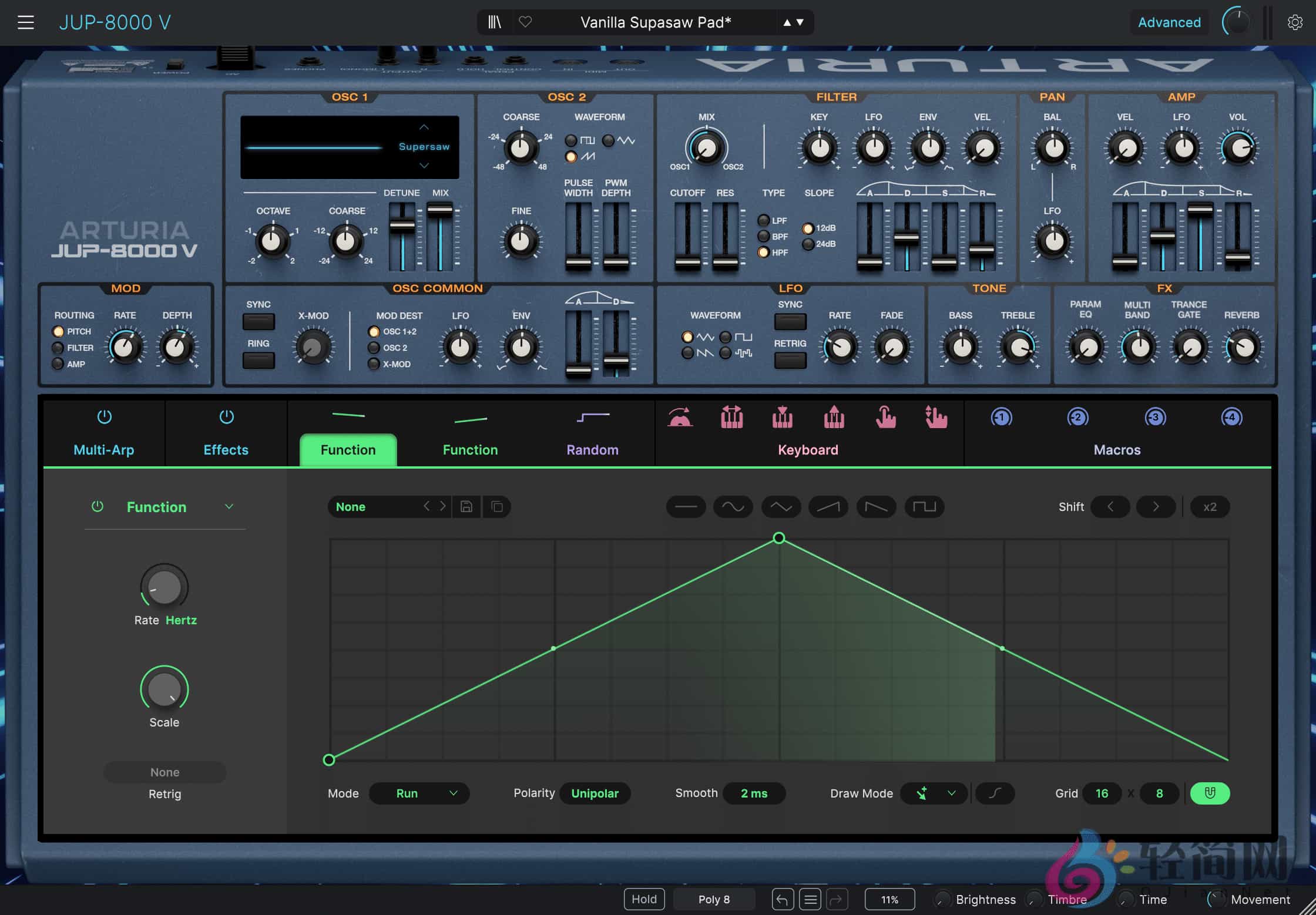 图片[3]-Arturia Jup-8000 V 1.0.1.6366 JP-8000超级锯振荡合成器插件-轻简网_QJianNet