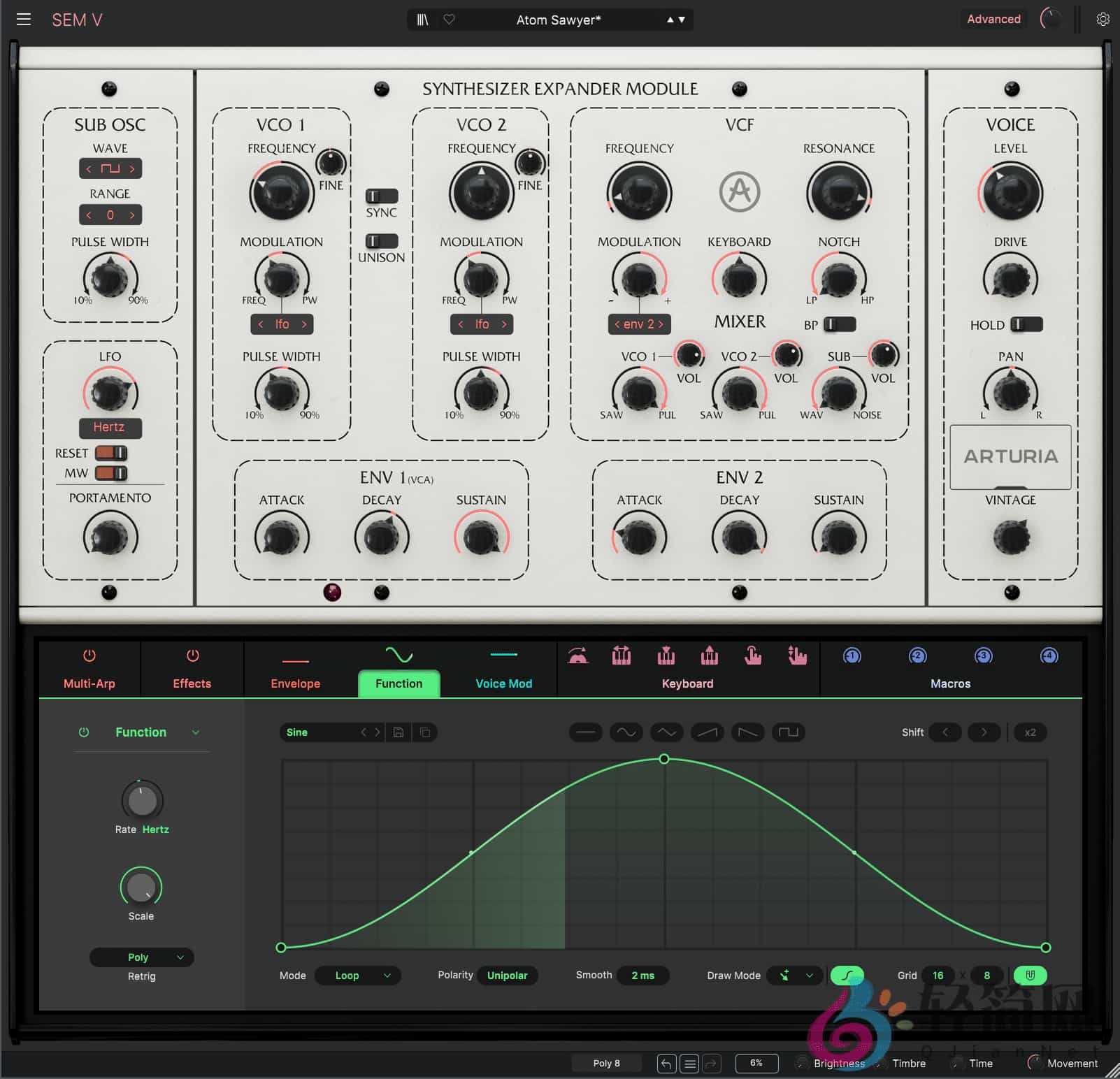 图片[4]-Arturia SEM V 3.0.1.6366 Oberheim SEM模拟合成器插件-轻简网_QJianNet