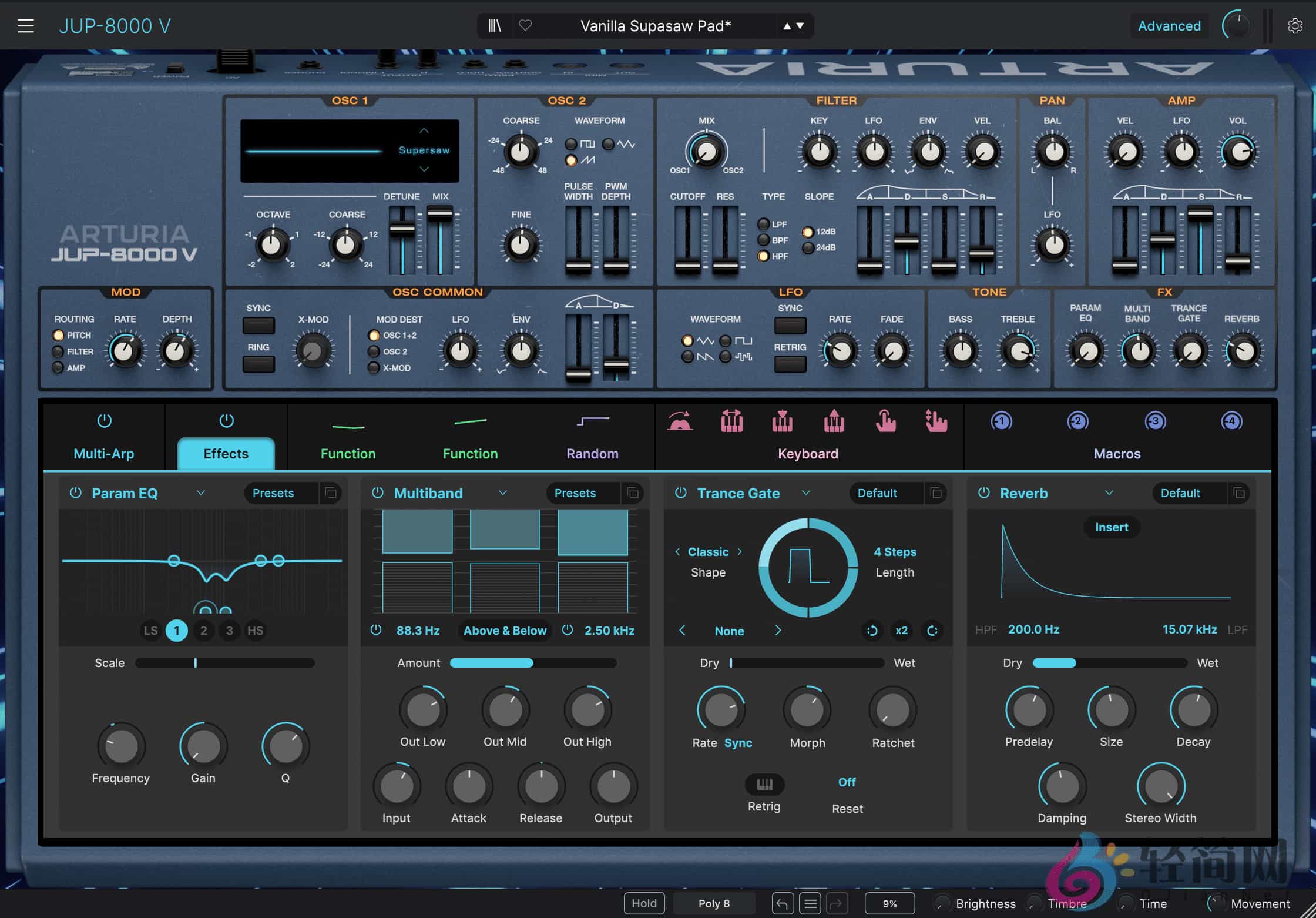 图片[2]-Arturia Jup-8000 V 1.0.1.6366 JP-8000超级锯振荡合成器插件-轻简网_QJianNet