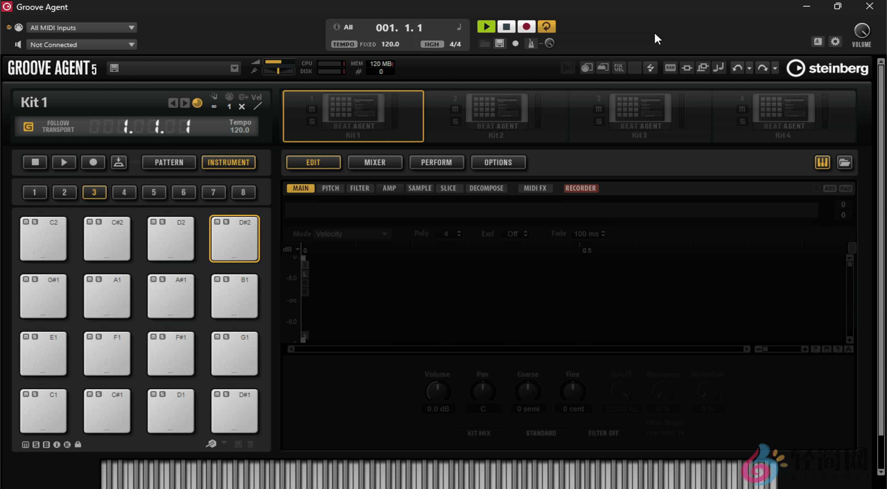 图片[1]-Steinberg Groove Agent 5.2.30 原声鼓与电子乐鼓音色设计-轻简网_QJianNet