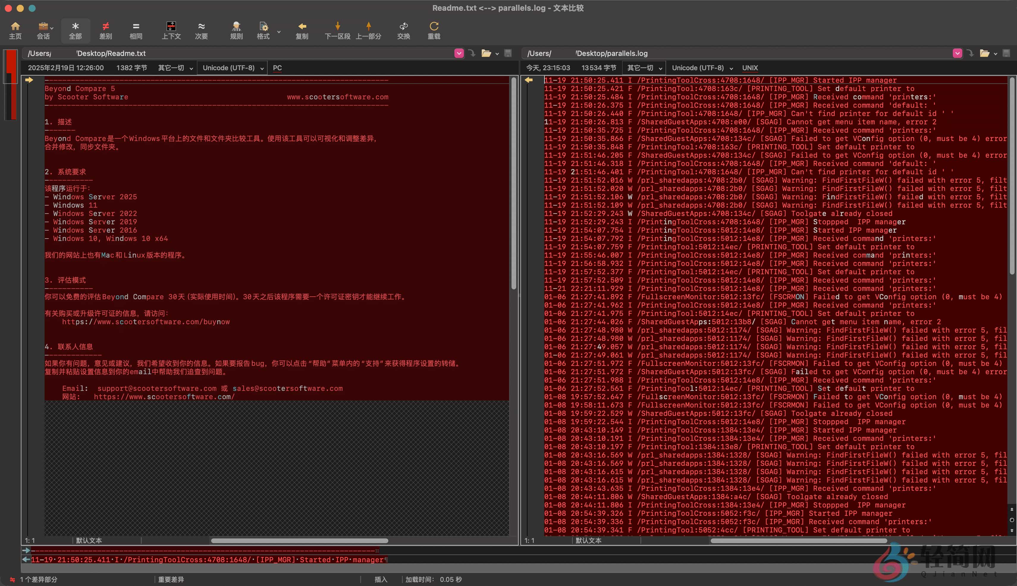 图片[1]-Beyond Compare 5.2.0.31950 文件与文件夹对比-轻简网_QJianNet