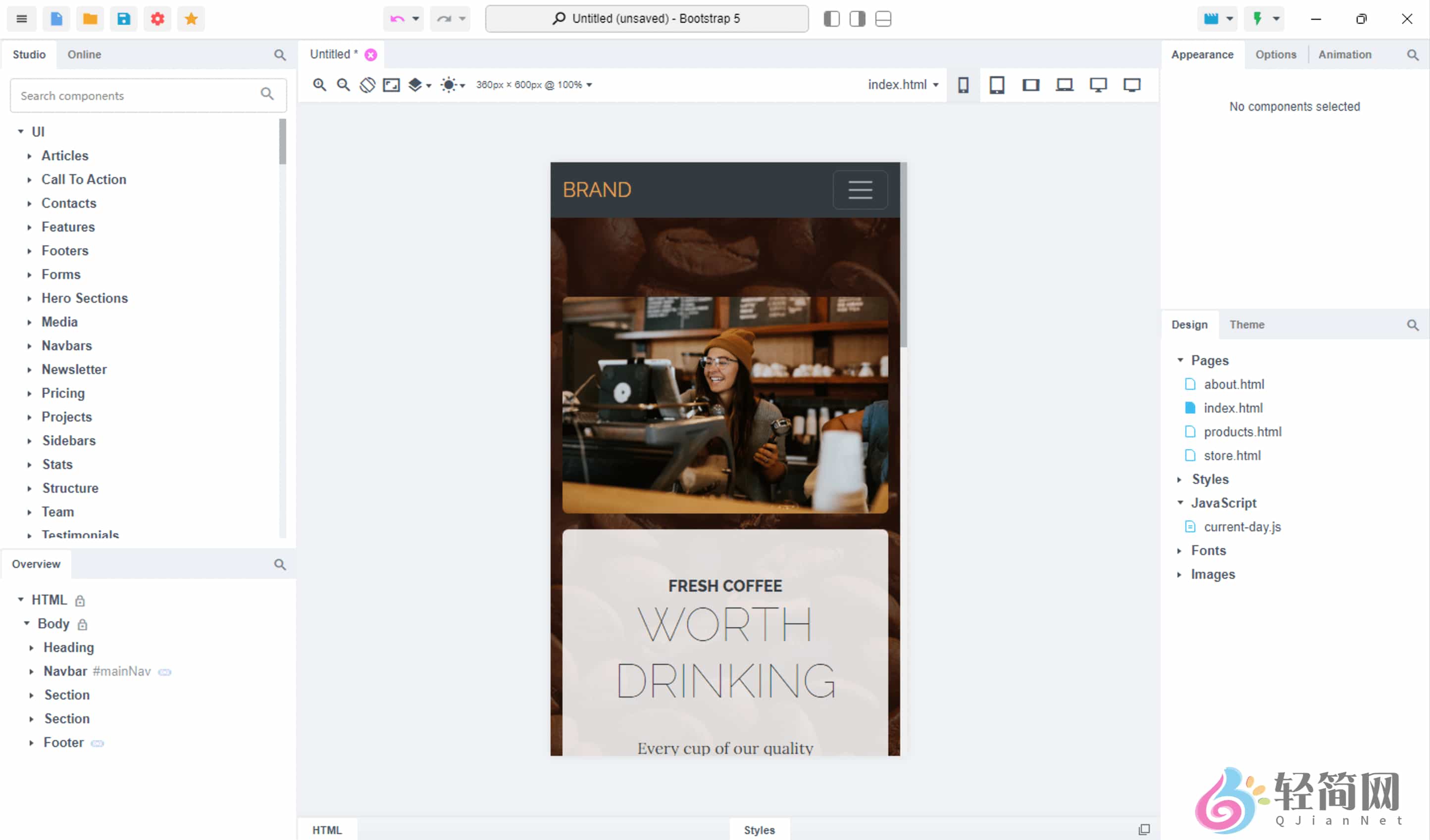 图片[1]-Bootstrap Studio 8.0.1 可视化网页设计-轻简网_QJianNet