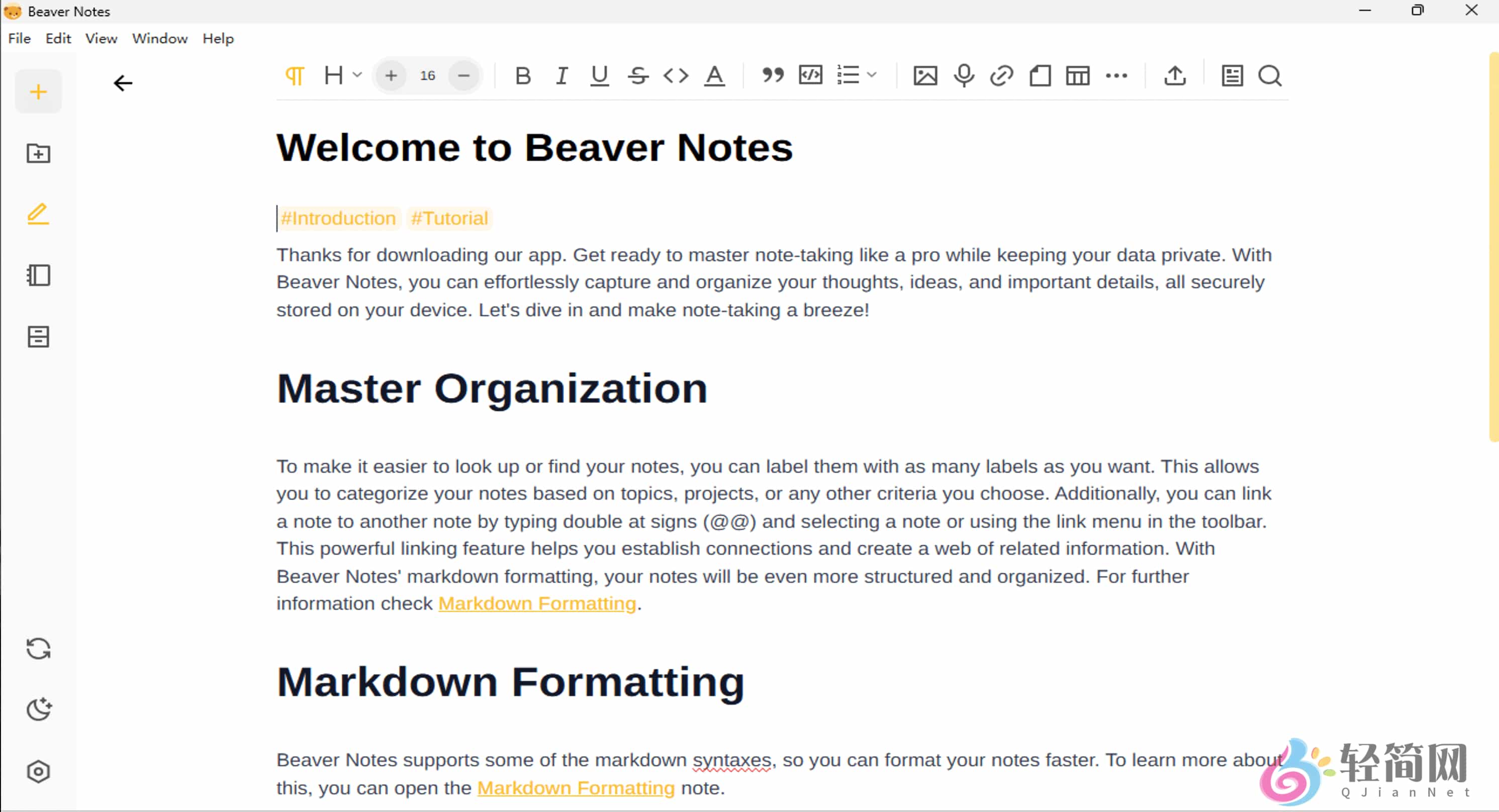 图片[1]-Beaver Notes 4.3.0 Markdown笔记写作-轻简网_QJianNet