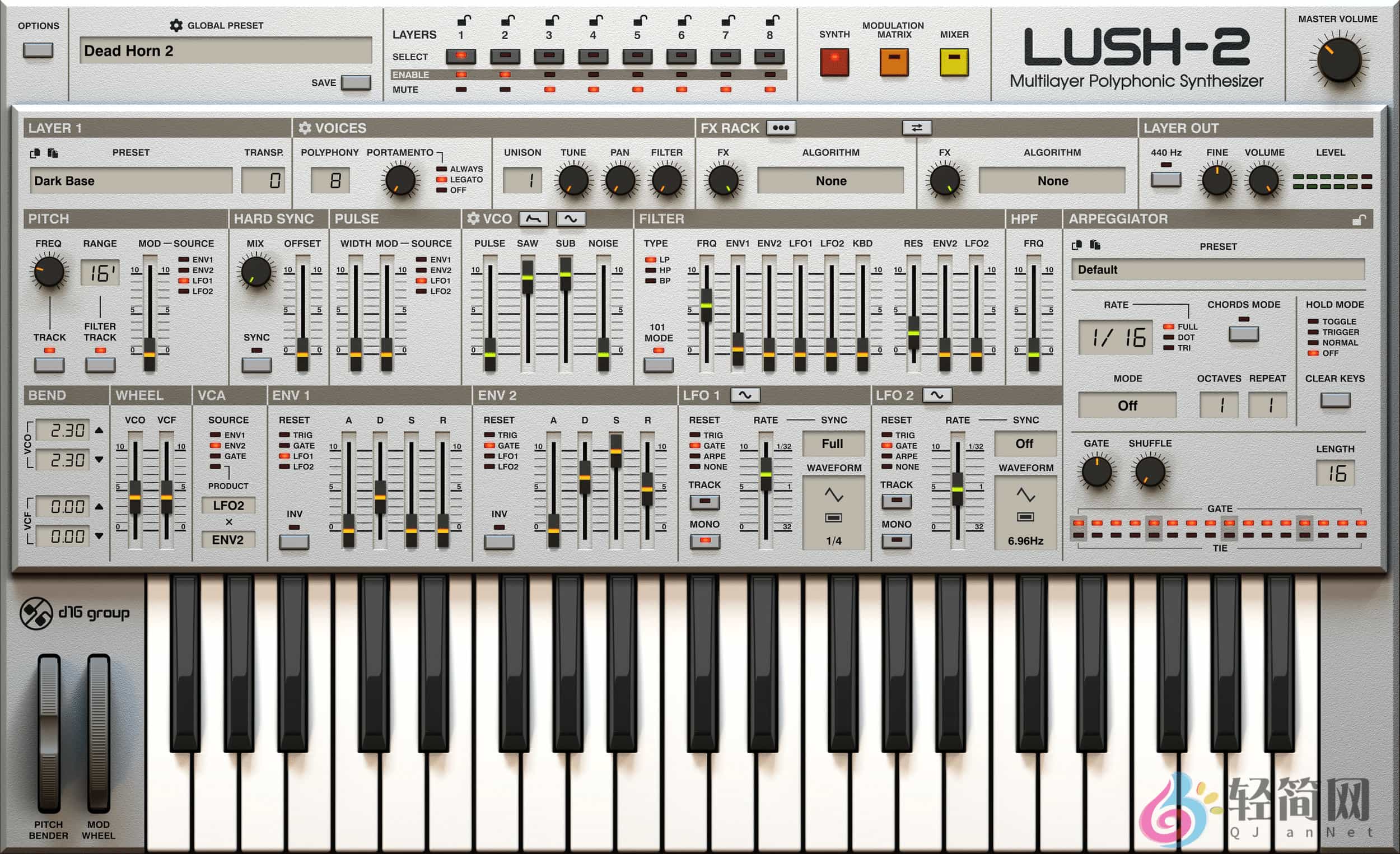 图片[1]-D16 Group Lush 2.1.5 高品质滤波振荡器插件-轻简网_QJianNet