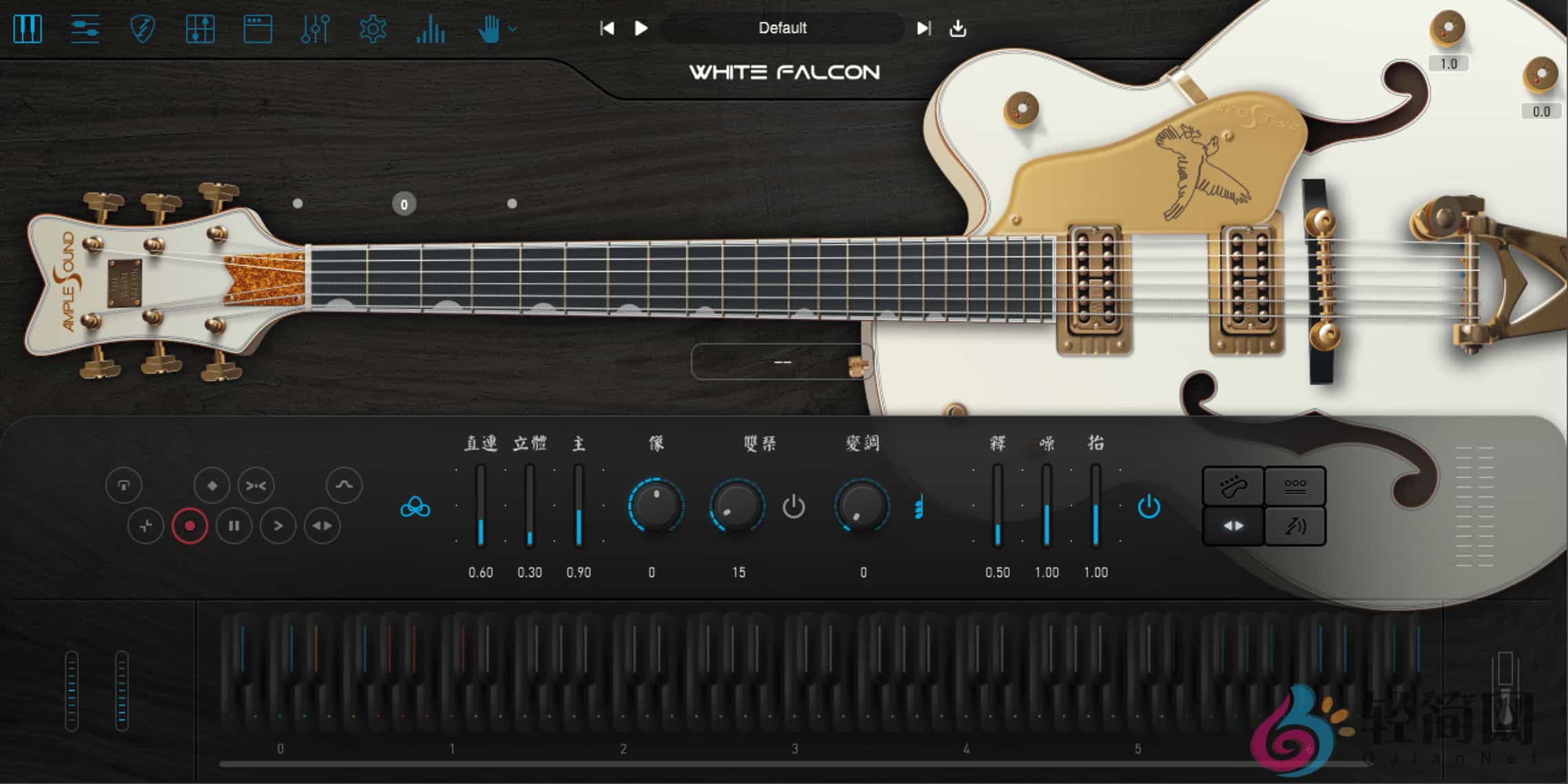图片[1]-Ample Guitar WF 4.0.1 +Library 全空心电吉他录制-轻简网_QJianNet