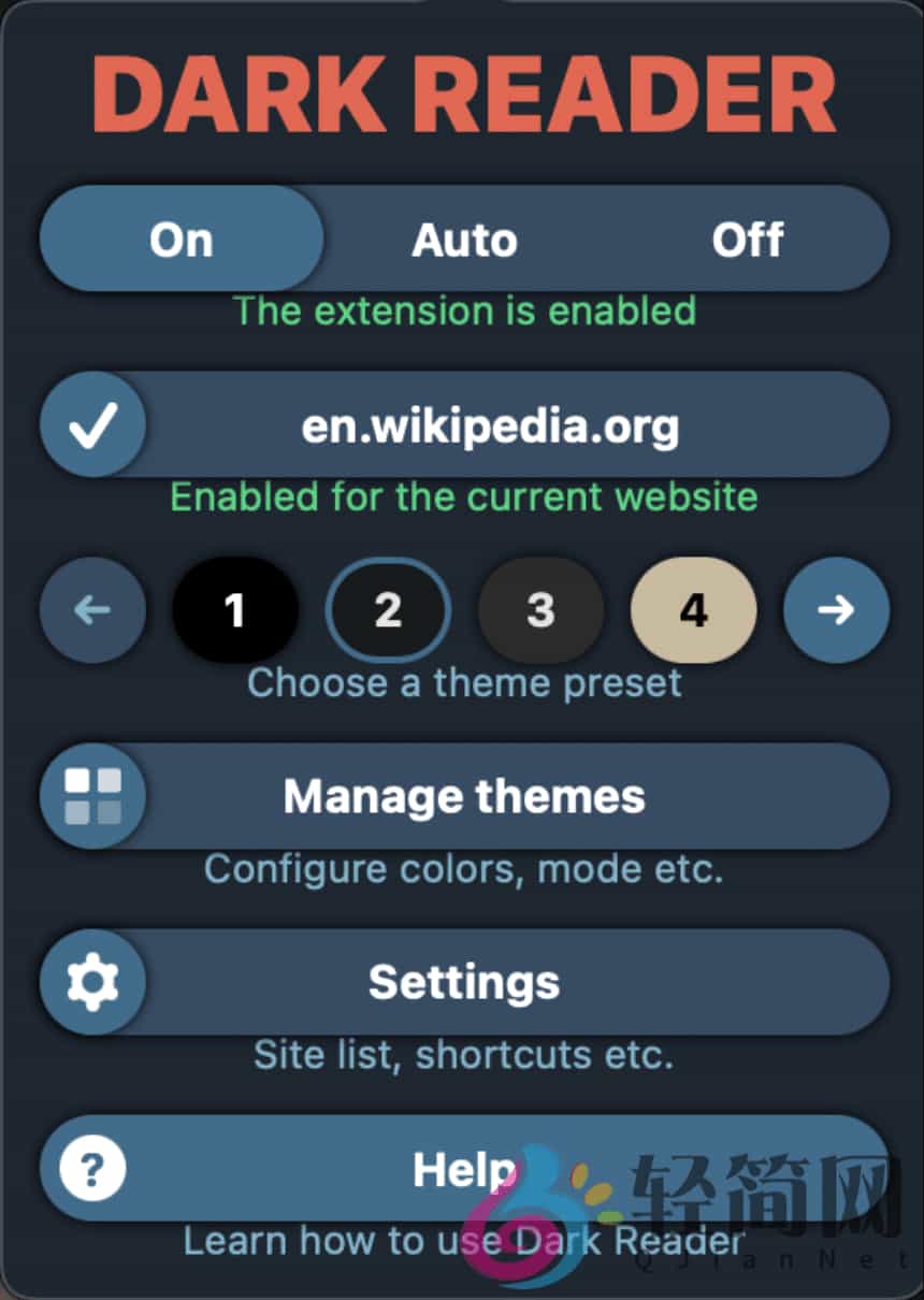 图片[1]-Dark Reader for Safari 2.1.1 MAS Safari浏览器深色模式插件-轻简网_QJianNet