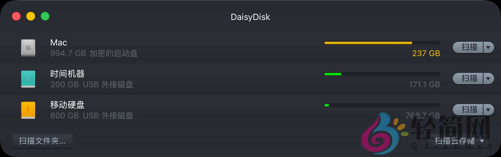图片[1]-DaisyDisk 4.33.3 磁盘空间分析清理-轻简网_QJianNet