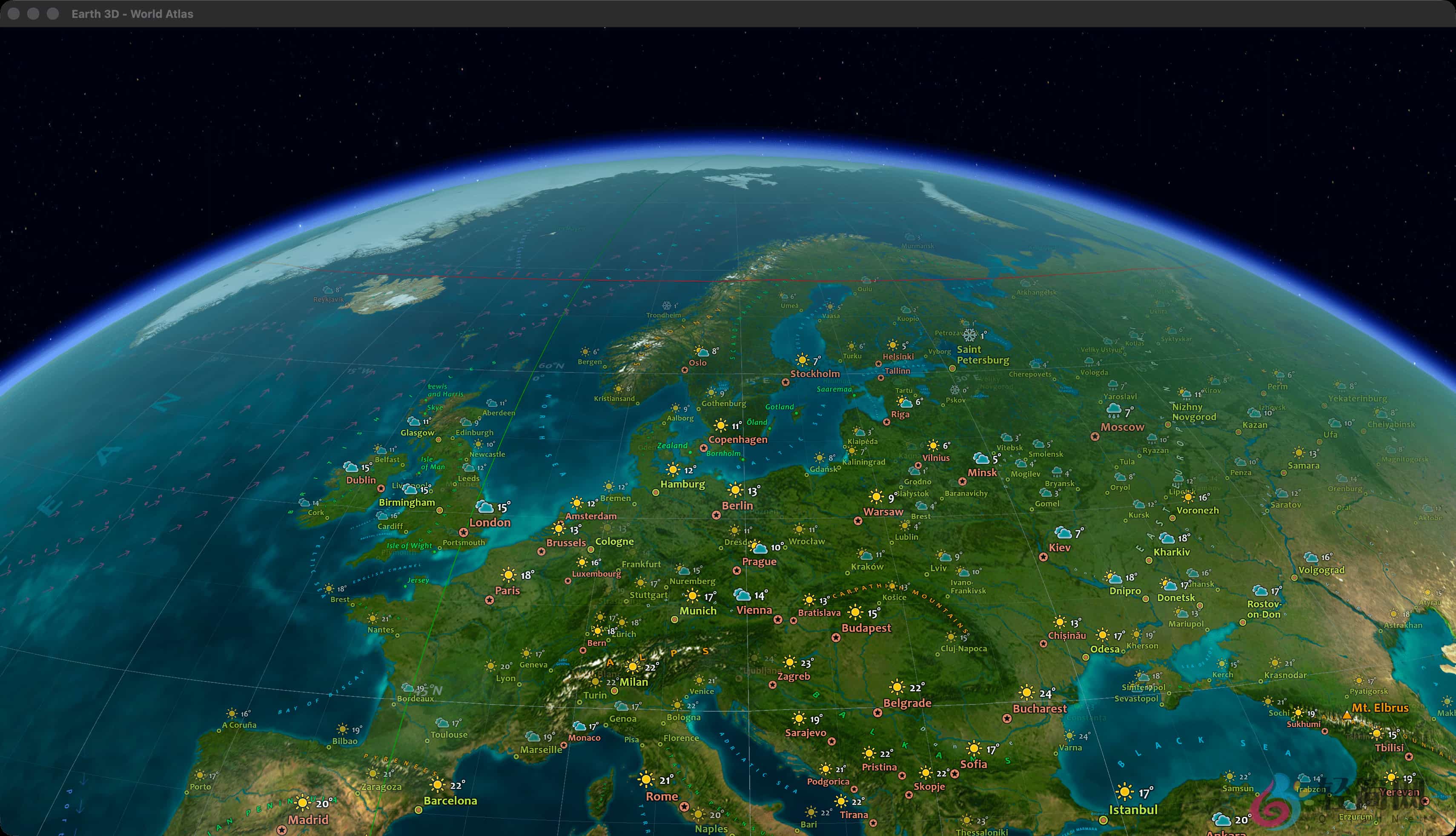 图片[1]-Earth 3D – World Atlas 8.2.0 MAS 3D地球和世界地图-轻简网_QJianNet