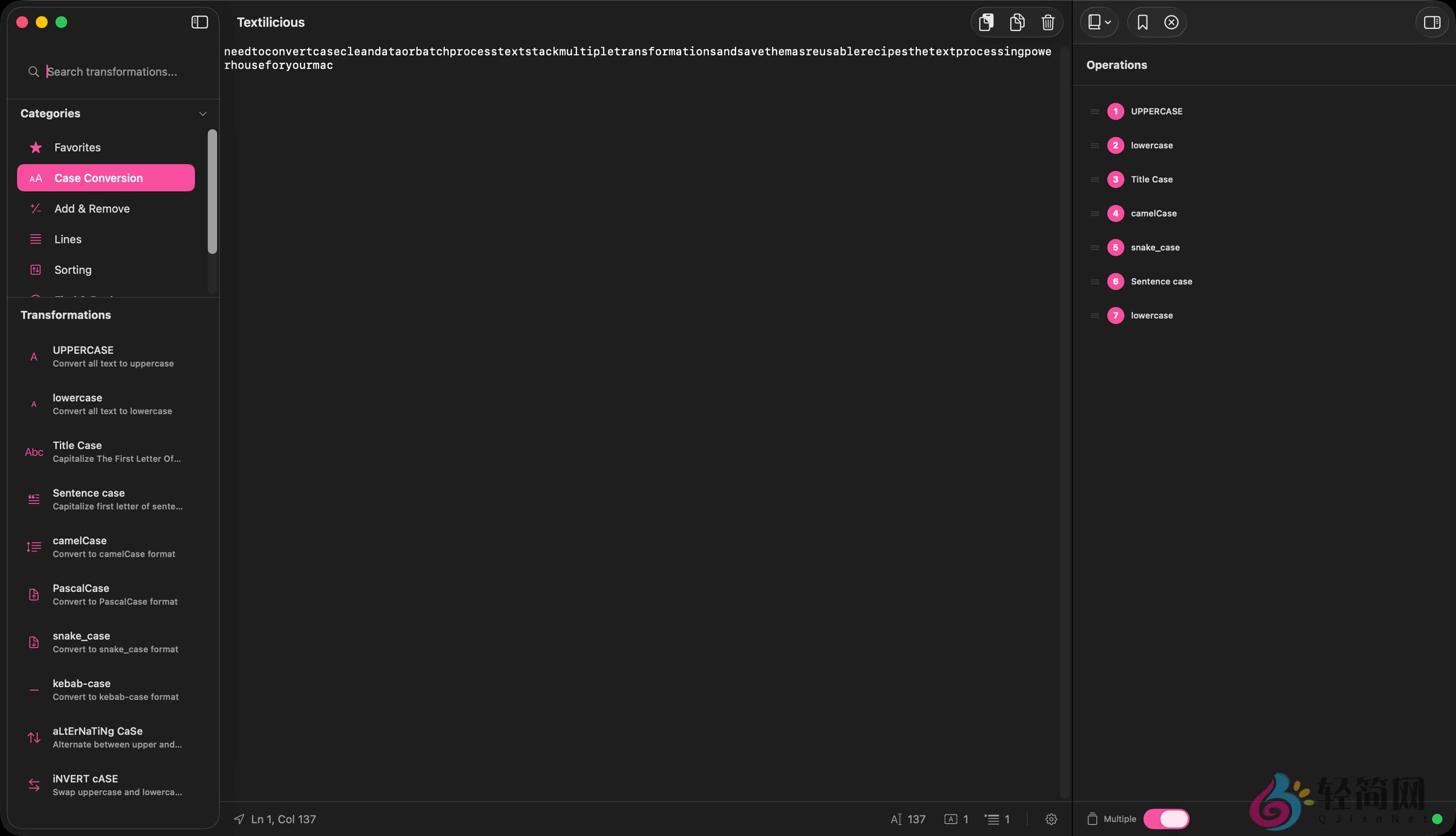 图片[1]-Textilicious 1.2.2 高级文本转换工具-轻简网_QJianNet