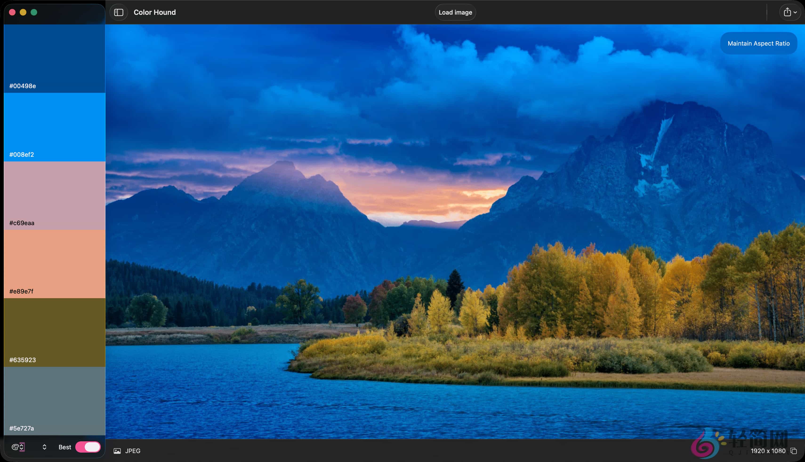 图片[1]-Color Hound 1.9.0 图像调色板生成器-轻简网_QJianNet