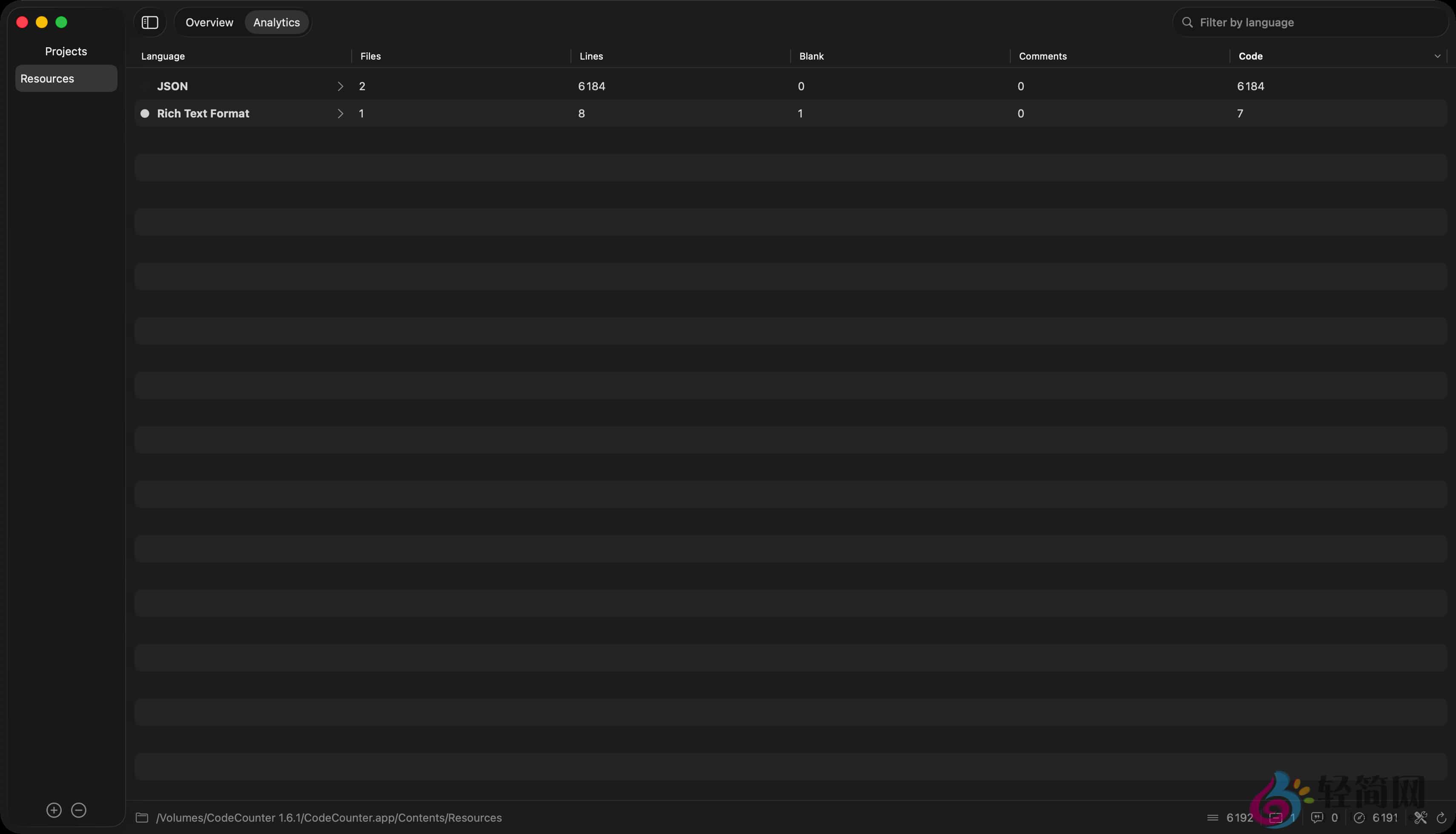 图片[1]-CodeCounter 1.6.1 代码计数器-轻简网_QJianNet
